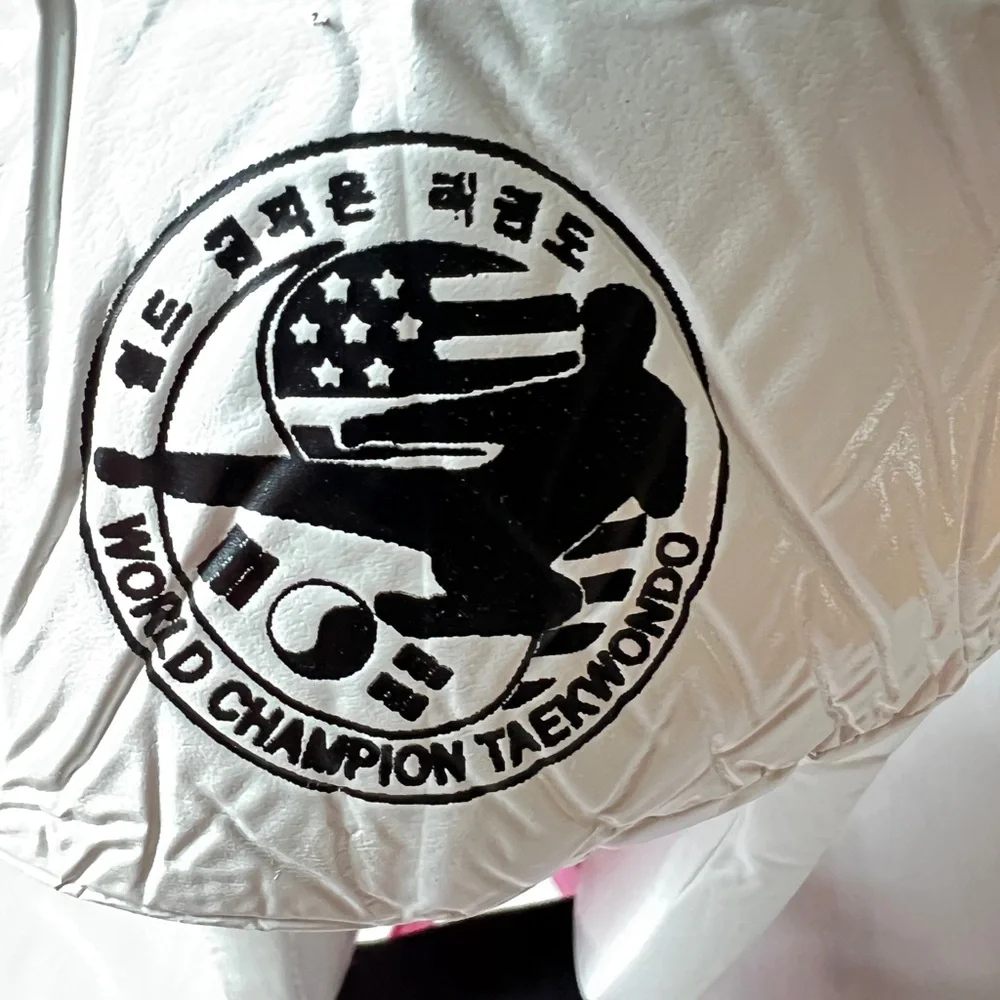 Taekwondo Karate Sparring Head Guard Thick Foam White adjustable strap velcro
